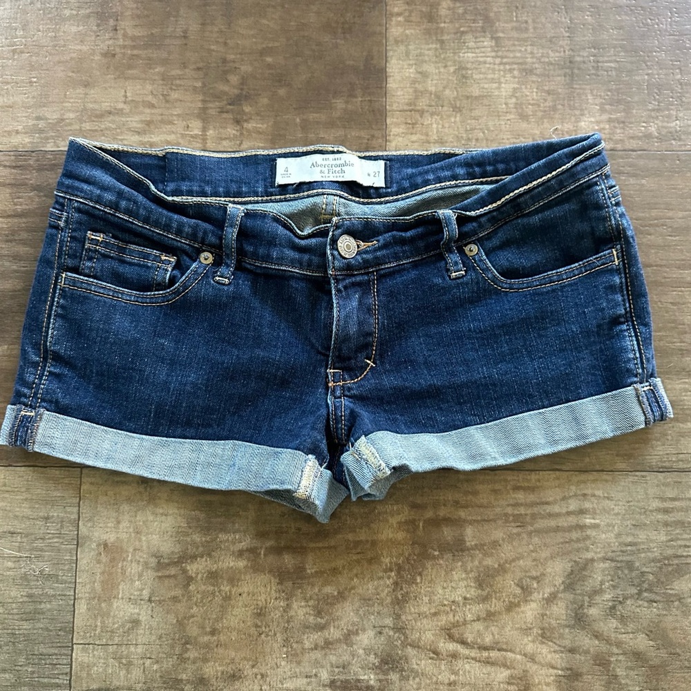 Abercrombie & Fitch roll cuff denim shorts